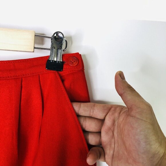 Pendleton 100% Wool Suits Set Blazer Jacket Sz 10 Skirt 12 Red Holiday Christmas - Picture 8 of 15